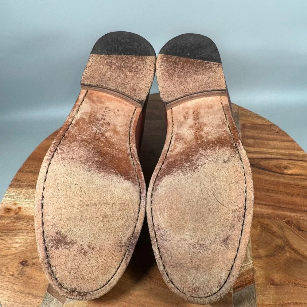 Cole Haan Women Brown Leather Bit Loafers Handsewn Moccasin Shoes 7.5 B Brazil